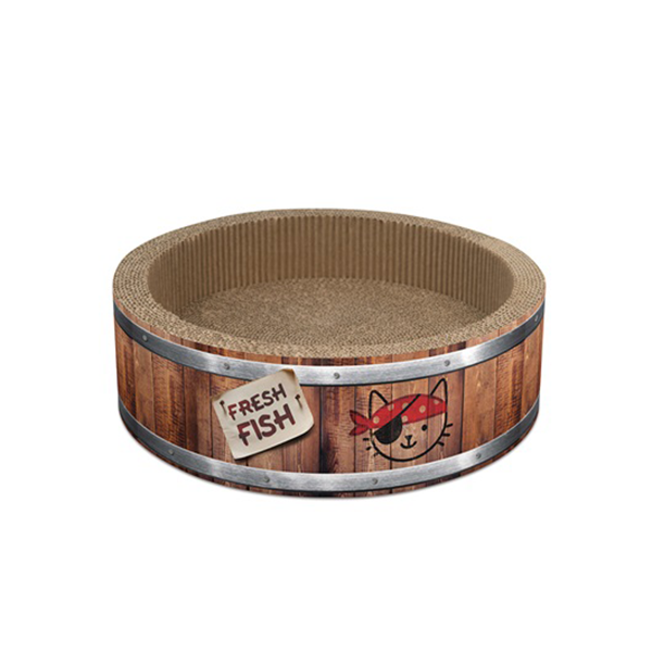 Catit Play Pirates Barrel Scratcher with Catnip - Pisces Pet Emporium