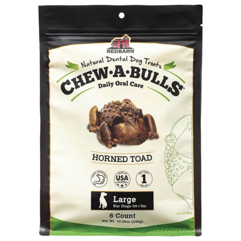 Redbarn Chew-A-Bulls Horned Toad Dental Dog Treats Large 342g