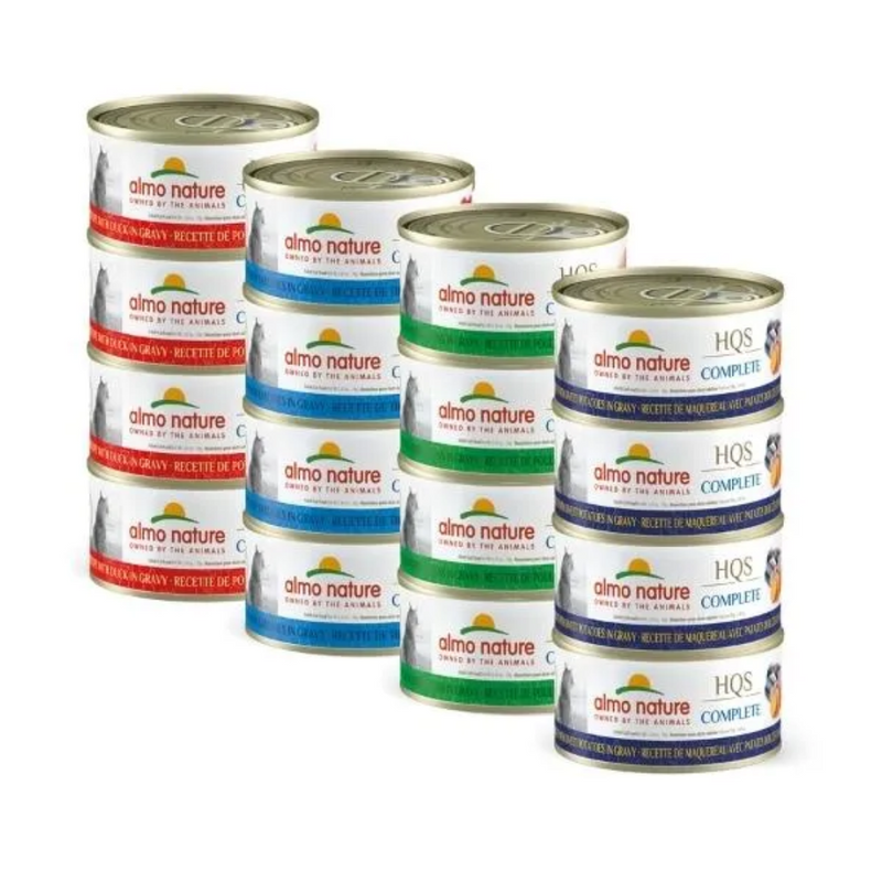 Almo Nature HQS Complete Variety Pack 1 Wet Cat Food 840g