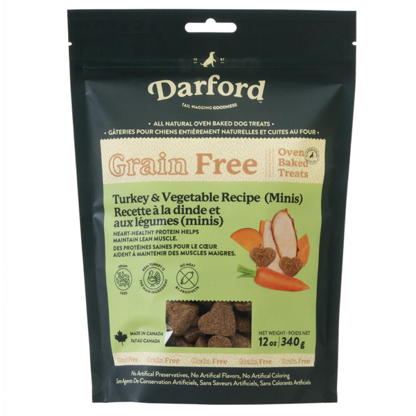 Darford Grain Free Turkey & Vegetable Recipe Mini Dog Treats 340g