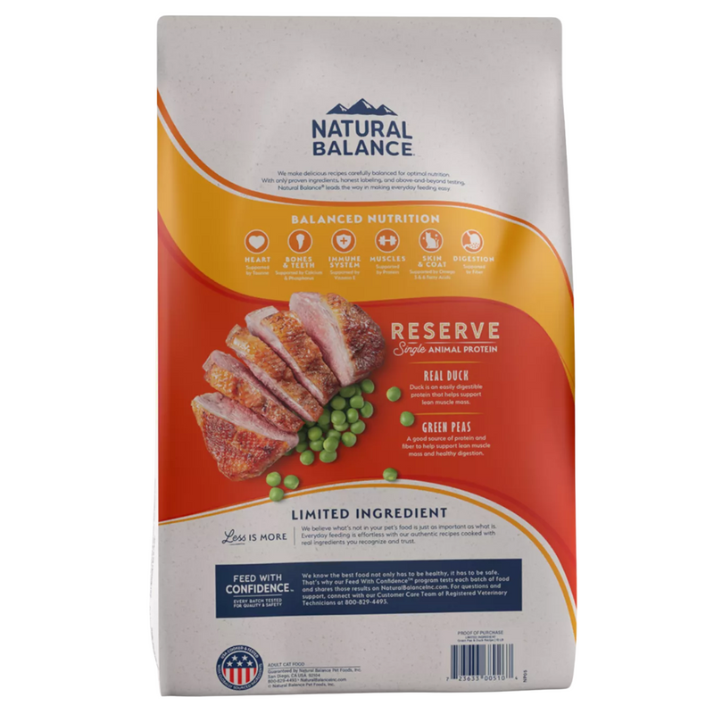Natural Balance Reserve Duck & Green Pea Recipe Limited Ingredient Cat Food