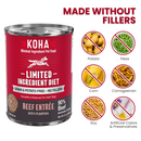 Koha Limited Ingredient Diet Beef Entrée for Dogs 369g