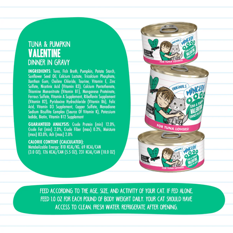 Weruva BFF Minced Tuna & Pumpkin Valentine Wet Cat Food 85g