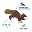 Tall Tails Squirrel with Squeaker Plush Dog Toy