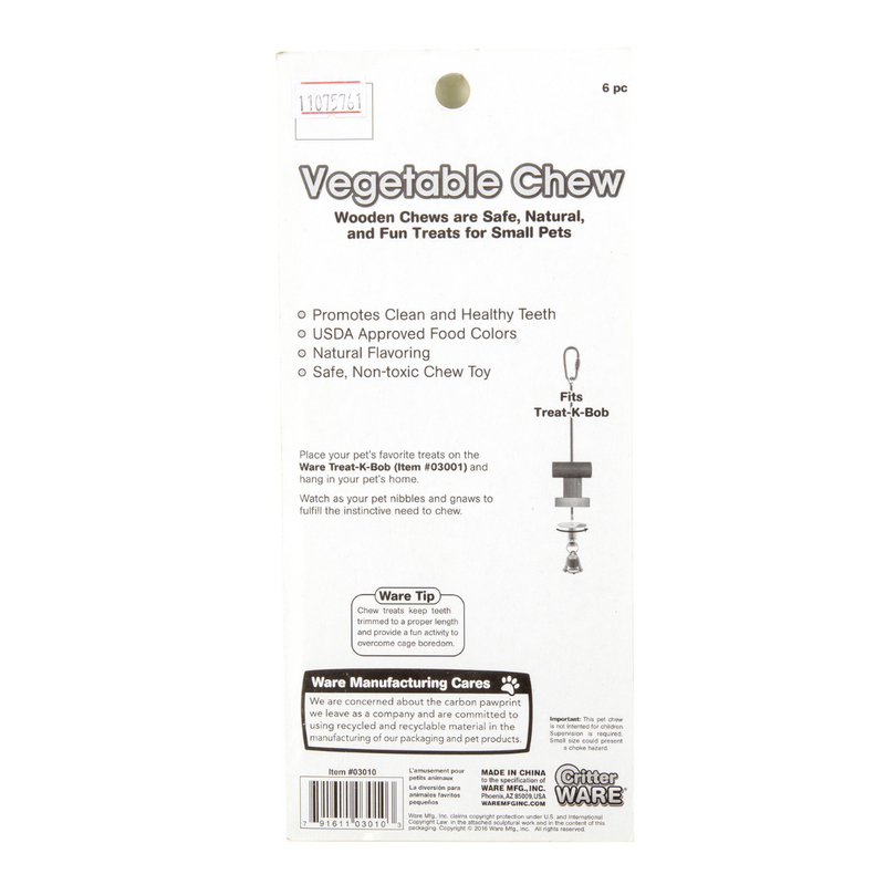 Ware Pet Products Small Vegetable Chew 6-Pack