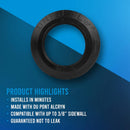Uniseal Black Pipe-to-Tank 1 1/4" Seal