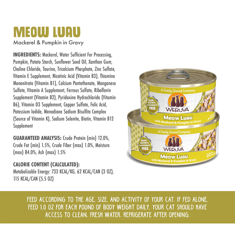 Weruva Classic Meow Luau Wet Cat Food 156g
