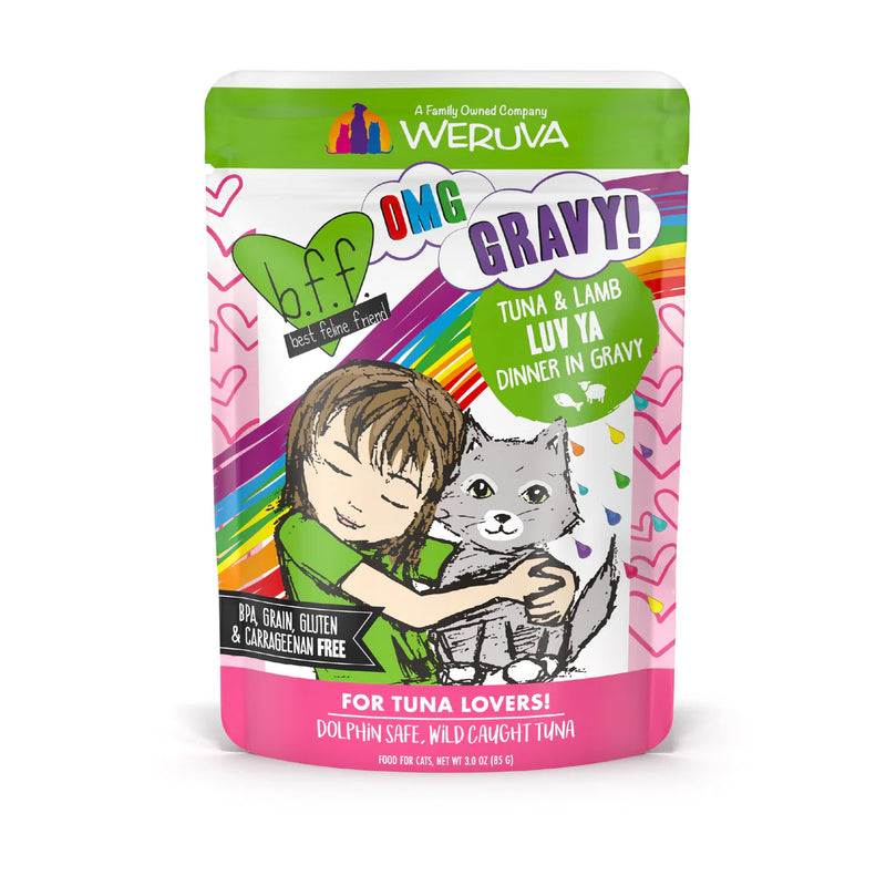 Weruva BFF OMG Gravy Tuna & Lamb Luv Ya Wet Cat Food Pouch 85g