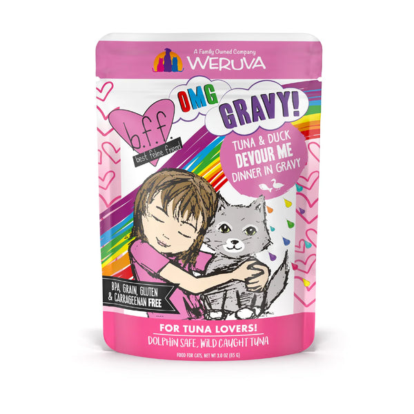Weruva BFF OMG Gravy Tuna & Duck Devour Me Wet Cat Food Pouch 85g