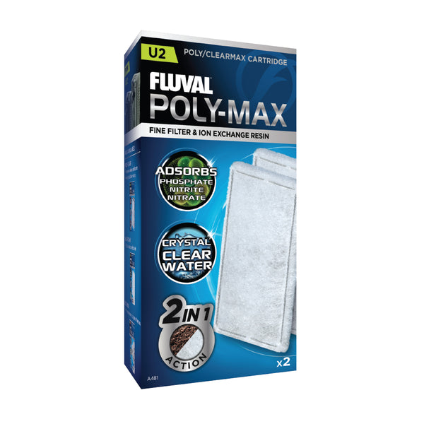 Fluval Poly-Max Cartridge for U2 Underwater Filter 2-Pack