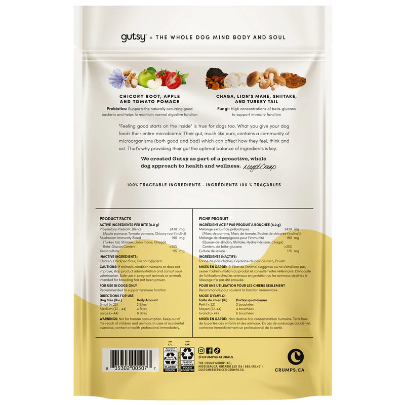 Crumps' Naturals Gutsy Immune Bites Dog Treats