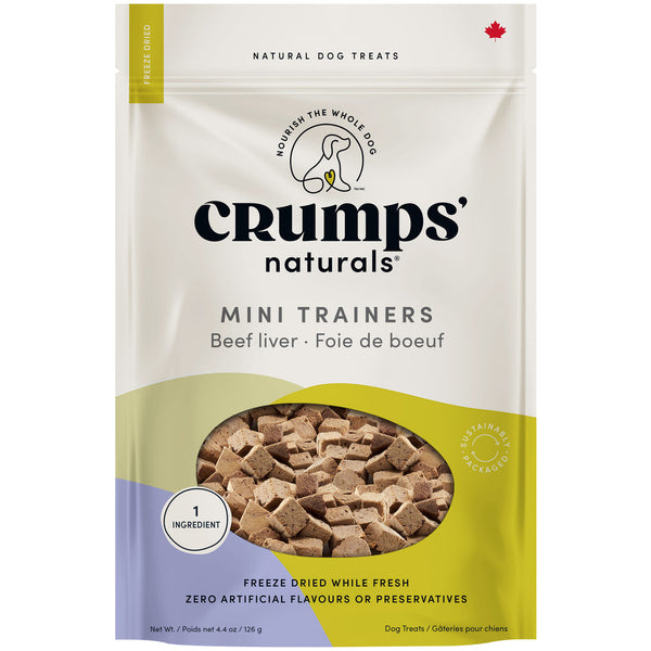 Crumps' Naturals Mini Trainers Freeze-Dried Beef Liver Dog Treats 126g