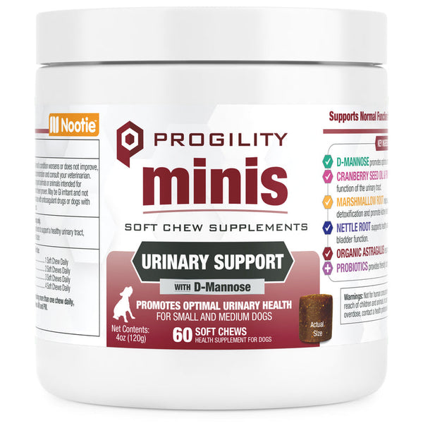 Nootie Progility Minis Urinary Support Soft Chew Supplements for Dogs 120g