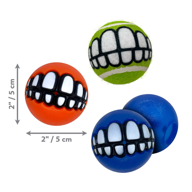 Kong Grinz by Rogz Variety Balls Dog Toy