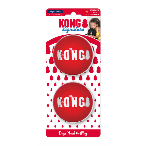 Kong Signature Balls Large 2-Pack Dog Toy