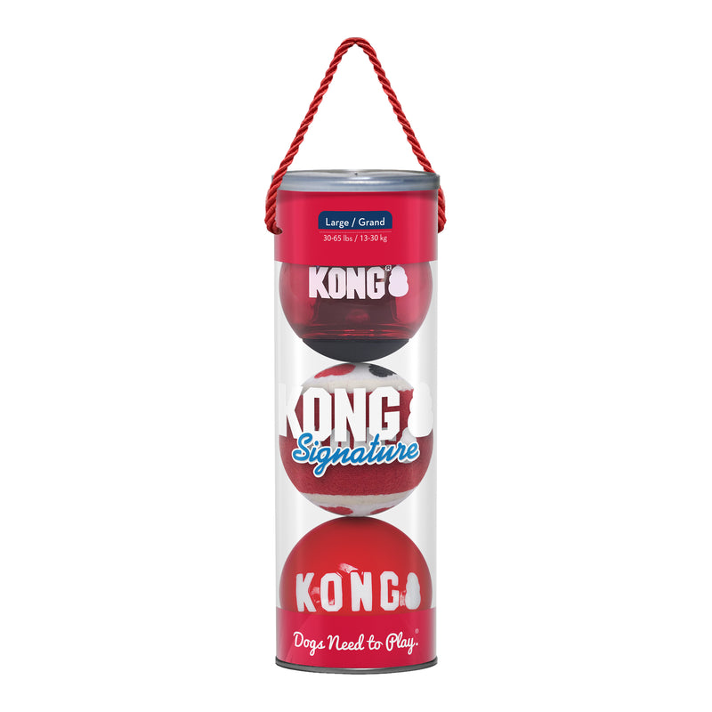 Kong Signature Balls Large 3-Pack Dog Toy