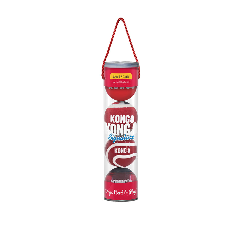 Kong Signature Balls Small 4-Pack Dog Toy