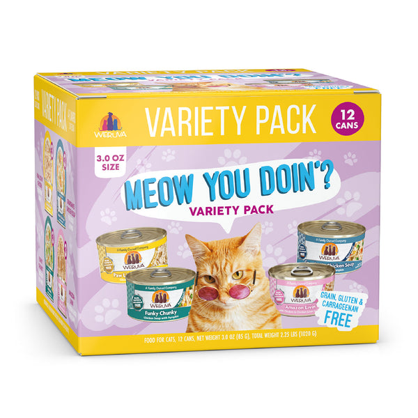 Weruva Classic Meow You Doin'? Variety Pack Wet Cat Food 12x85g