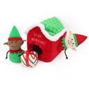ZippyPaws Holiday Burrow Santa’s Workshop Plush Dog Toy