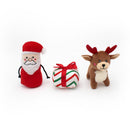 ZippyPaws Holiday Burrow Santa’s Sleigh Plush Dog Toy