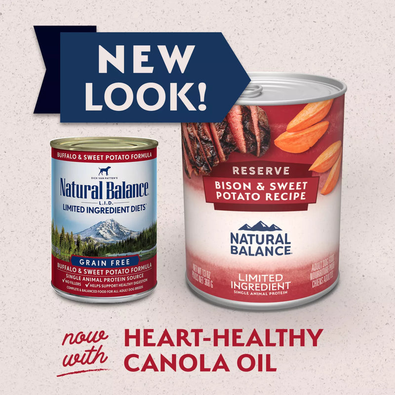 Natural Balance Limited Ingredient Bison & Sweet Potato Recipe Wet Dog Food 368g