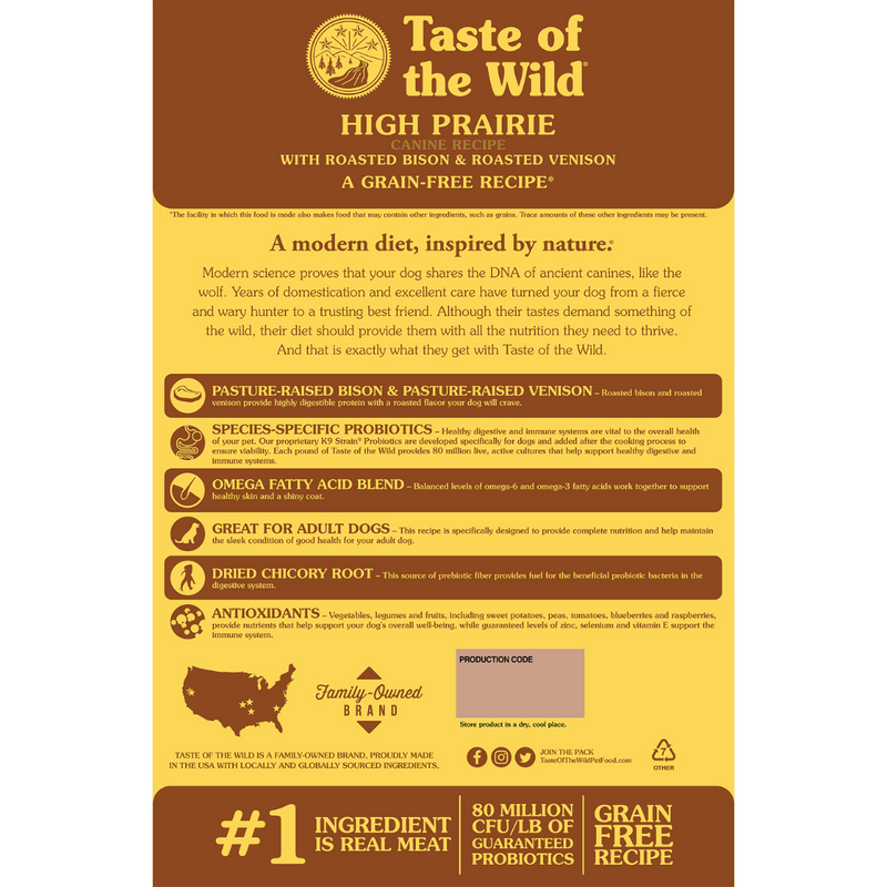 Taste of the Wild High Prairie Dog Food 2.26kg