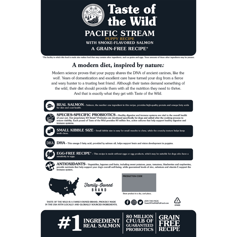Taste of the Wild Pacific Stream Puppy Food 12.7kg