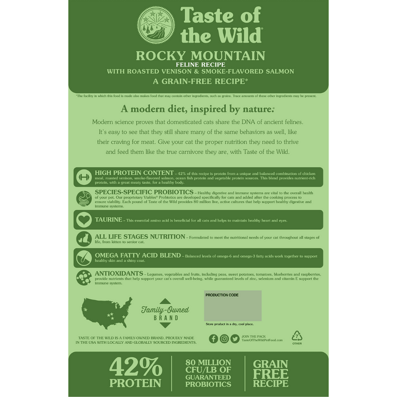 Taste of the Wild Rocky Mountain Cat Food 6.35kg