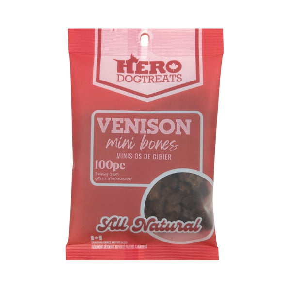 Hero Mini Bones Dog Treats - Venison 75g