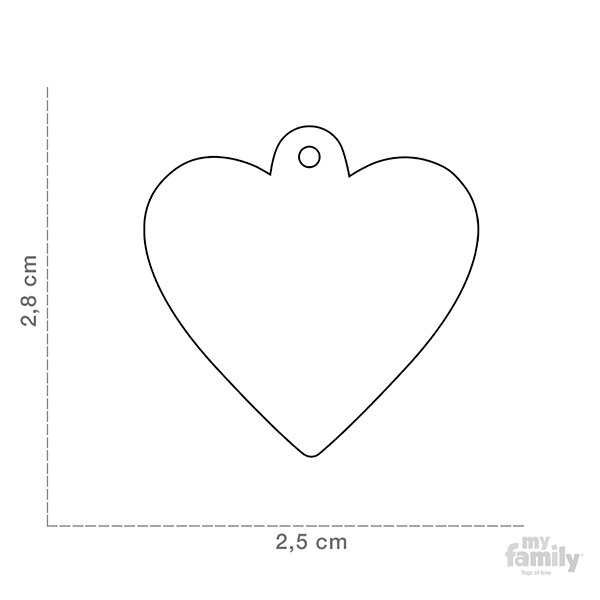 My Family Heart Glitter Pet ID Tag - Pisces Pet Emporium