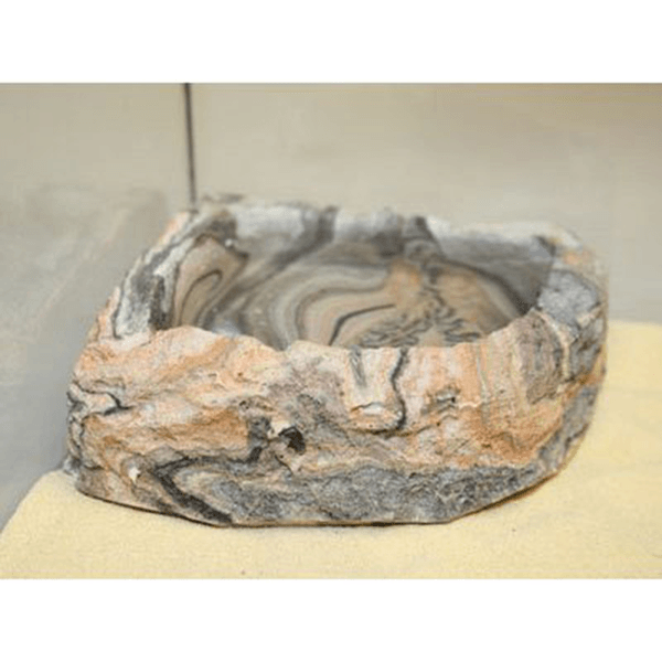 Pet-Tekk Habi-Scape Corner Rock Bowl - Small - Pisces Pet Emporium