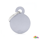 My Family Small Circle Aluminum Pet ID Tag - Pisces Pet Emporium