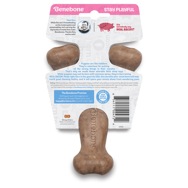Benebone Wishbone Puppy - Bacon - Pisces Pet Emporium