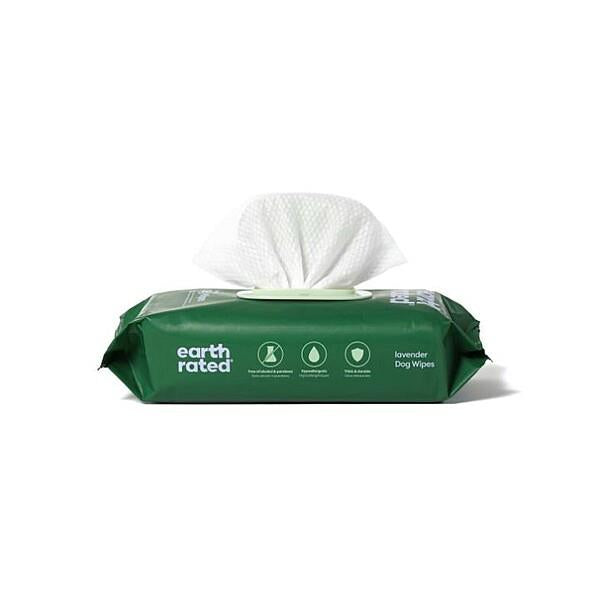 Earth Rated Lavender Compostable Pet Wipes - 100 ct