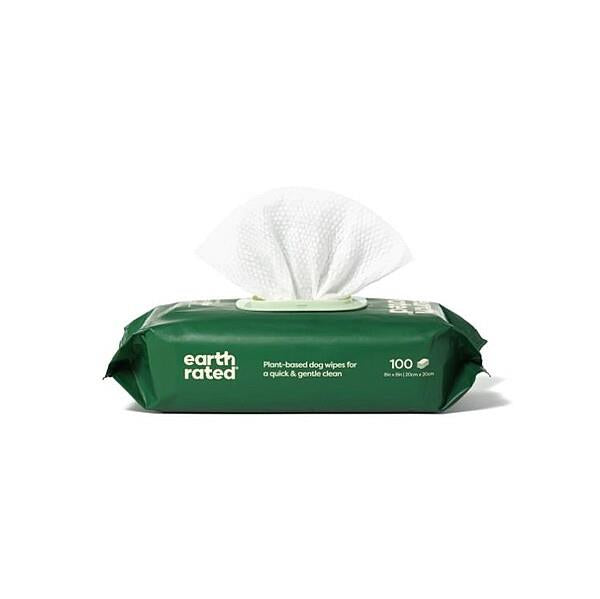 Earth Rated Unscented Compostable Pet Wipes - 100 ct
