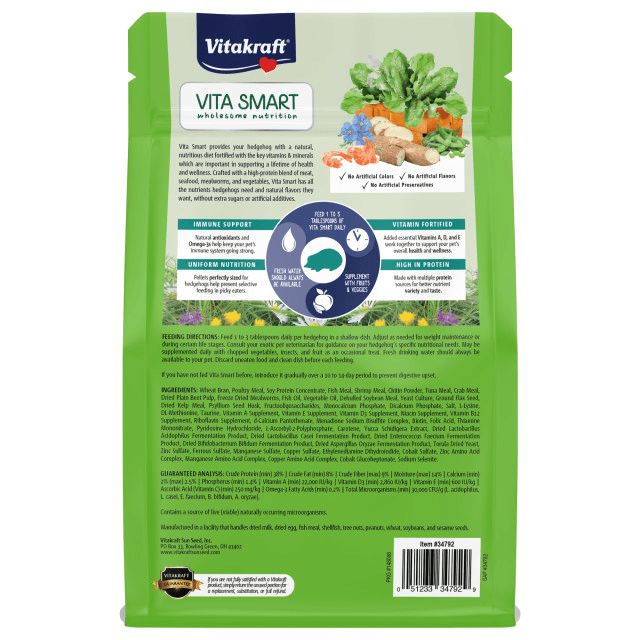Vitakraft Vita Smart Hedgehog Diet 25oz - Pisces Pet Emporium