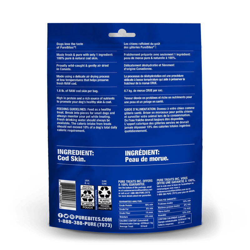 Purebites Cod Skin Jerky - Pisces Pet Emporium