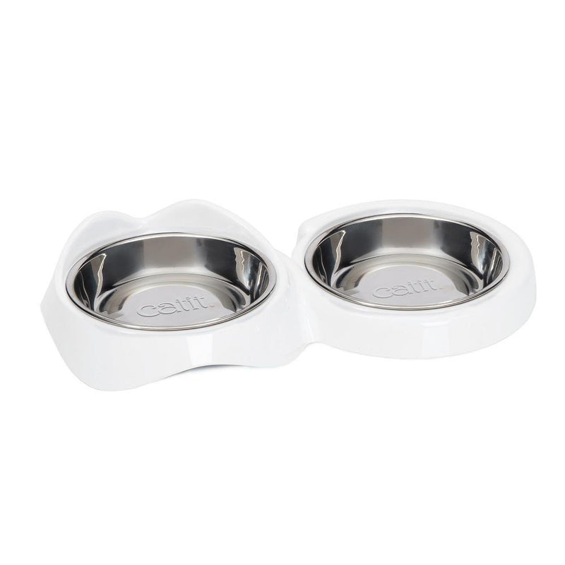 Catit Pixi Feeding Double Dish Stainless | Pisces