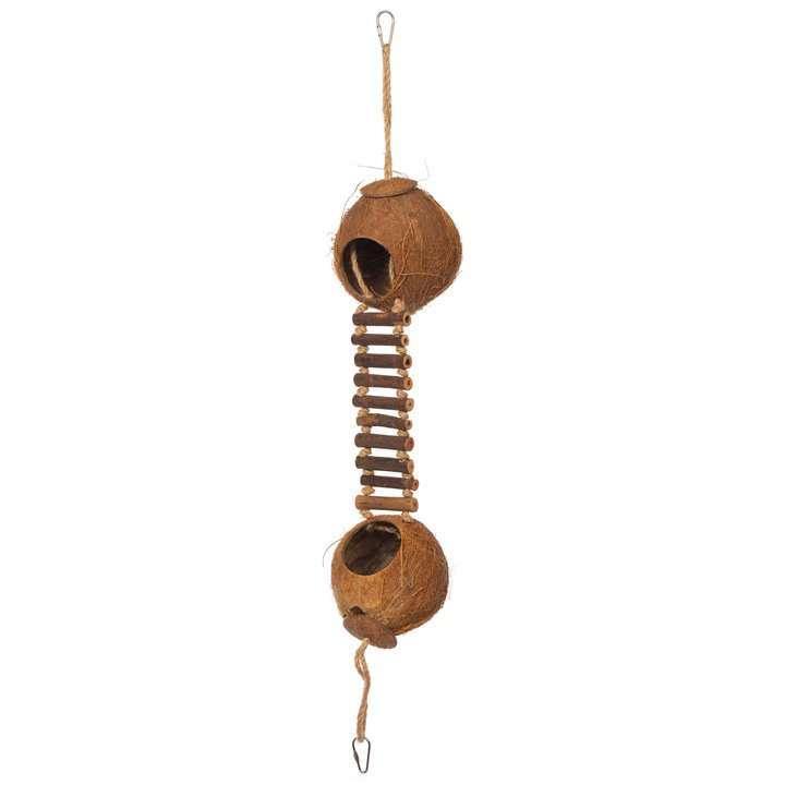 Prevue Hendryx Double Coconut w/ Ladder - Pisces Pet Emporium