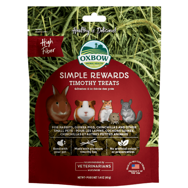 Oxbow Simple Rewards Timothy Treats 40 g - Pisces Pet Emporium