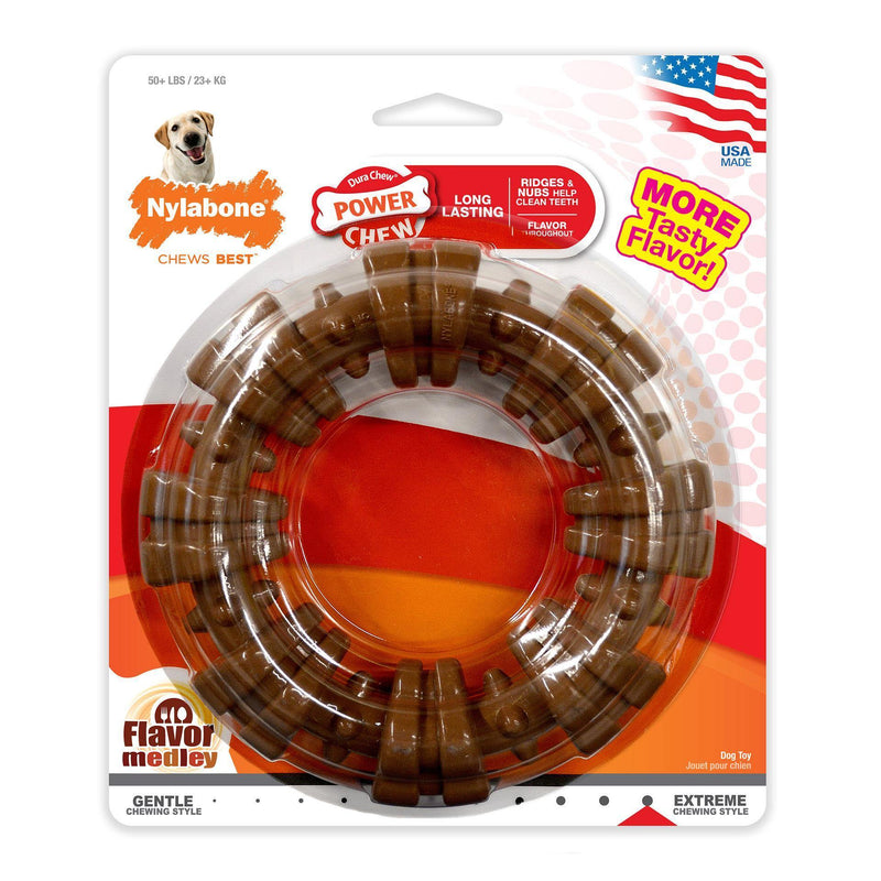 Nylabone Dura Chew Flavour Medley Textured Ring - Pisces Pet Emporium