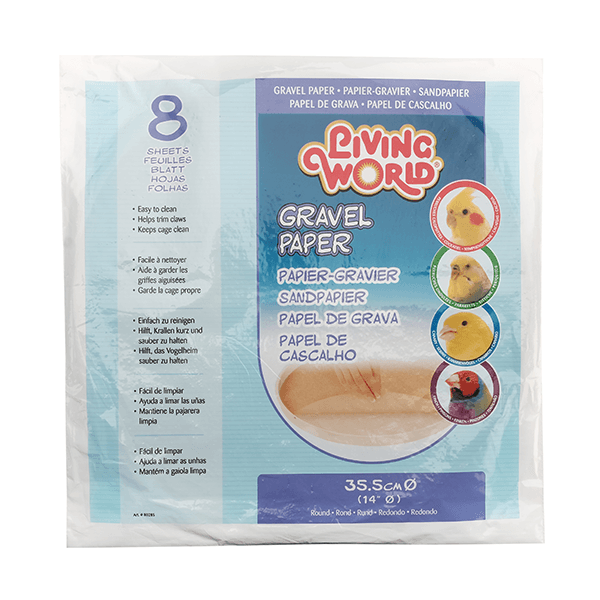 Living World Large Gravel Paper 8 Pack - 14 Inch Diameter - Pisces Pet Emporium