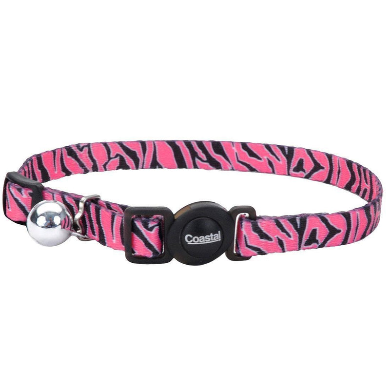 Safe Cat Breakaway Collar - Zebra Pink - Pisces Pet Emporium