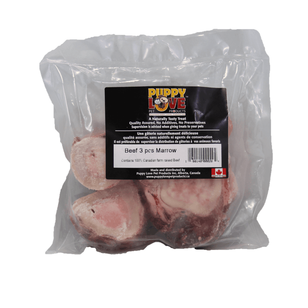 Puppy Love Frozen Beef Marrow - 3 Pack - Pisces Pet Emporium