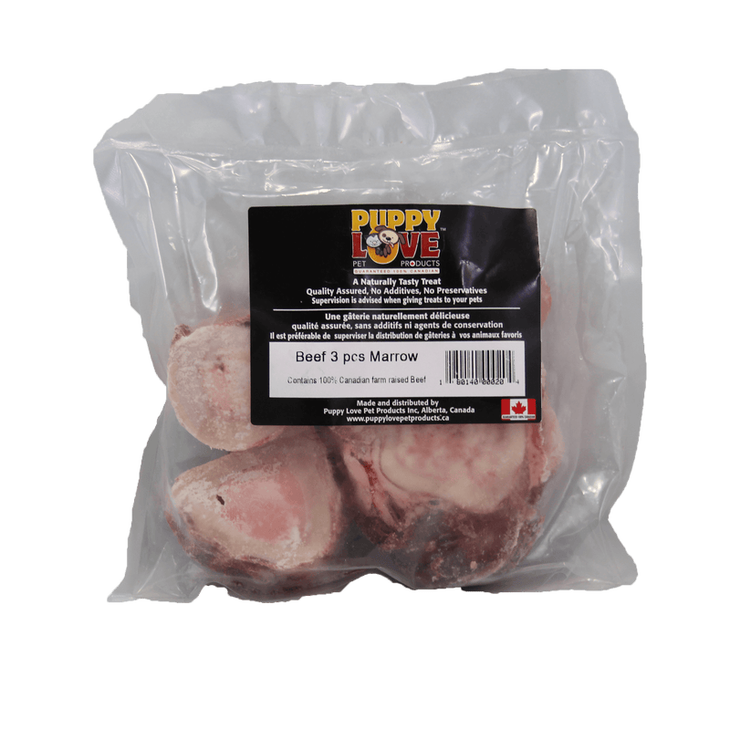 Puppy Love Frozen Beef Marrow - 3 Pack - Pisces Pet Emporium