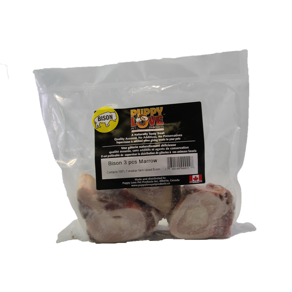 Puppy Love Frozen Bison Marrow - 3-Pack - Pisces Pet Emporium