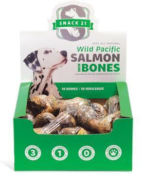 Snack21 Salmon Skin Bone - 1pc - Pisces Pet Emporium