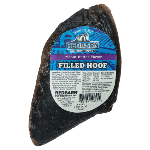 Redbarn Filled Hoof - Peanut Butter - Pisces Pet Emporium