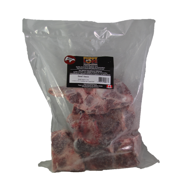 Puppy Love Frozen Beef Neck - Pisces Pet Emporium