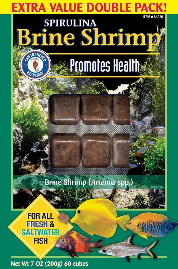 San Fransisco Bay Spirulina Brine Shrimp Cubes Double Pack 7oz - Pisces Pet Emporium
